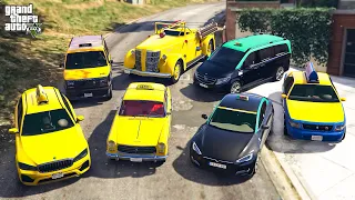 GTA V - Franklin Stealing HEAVY TAXI Department Vehicles in GTA V! | (GTA V roleplay)