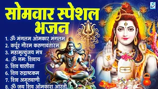 सोमवार भक्ति भजन : कर्पूर गौरम करुणावतारं, ॐ नमः शिवाय, महामृत्युंजय मंत्र, शिव रुद्राष्टकम,शिव आरती