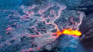 LAVA IS BURSTING FROM 5 VENTS! UNCUT 17 min DRONE FLIGHT OVER THE ICELAND VOLCANO AREA!-Sep 11, 2021