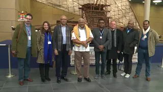 Fijian Prime Minister Voreqe Bainimarama tours COP23 World Conference Centre Bonn, Germany