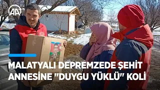 Karabağ şehidinin annesinden Malatyalı depremzede şehit annesi Ayşe Şişman'a "duygu yüklü" koli