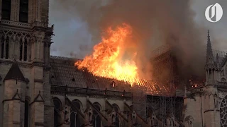 Scenes from Notre Dame Cathedral fire in Paris