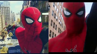 Recreating FAR FROM HOME Scene in Spider-Man PS4! | Comparison