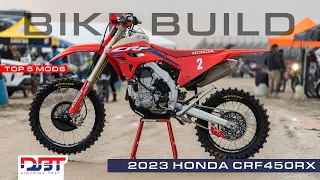 CRF450RX Top 5 Inexpensive Mods |  2023 Honda CRF450RX Setup Tips | Dirt Bike Test