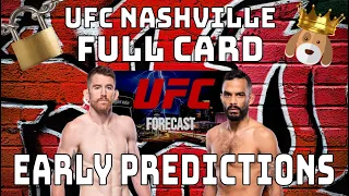 UFC Nashville: Full Card Early Predictions & Betting Breakdown | Sandhagen vs Font