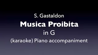 Musica Proibita  S.Gastaldon   in  G   Piano accompaniment(karaoke)