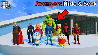 Franklin & Shinchan Playing Hide and Seek With AVENGERS in GTA 5