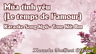 Karaoke Song Ngữ Mùa Tình Yêu Tone Nữ | TAS BEAT