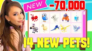 SPENDING 70,000 ROBUX TO HATCH ALL *NEW* 14 PETS IN ADOPT ME! Roblox Addopt Me Update