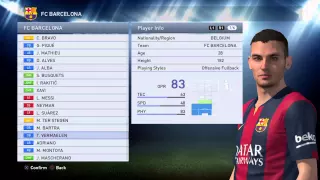 BARCELONA PLAYER FACES - PES 2015 - PS4