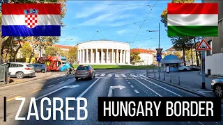 Driving from the capital of Croatia Zagreb to the border of Hungary