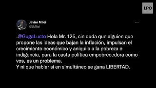 Lousteau dijo que Milei es un "problema" y el liberal le contestó: "Mr 125"