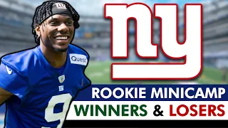 NY Giants Rookie Minicamp Winners & Losers Ft. Malik Nabers, Theo Johnson, Andru Phillips