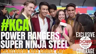 The Cast of Power Rangers Super Ninja Steel interviewed at 2018 Kid's Choice Awards #KCA