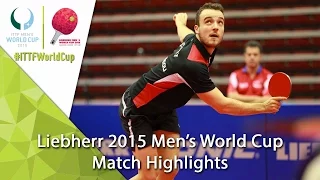 2015 Men's World Cup Highlights: GAUZY Simon vs BUTLER Jimmy (Qual. Groups)