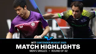 Chuang Chih Yuan vs Hugo Calderano | MS R32 | WTT Contender Muscat 2023