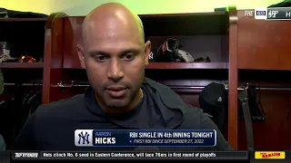 Aaron Hicks after a big win in Baltimore