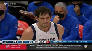 Boban Marjanovic SHOCKS Mavericks bench after hits two 3pts in a row  Jazz vs Mavericks  Preseason