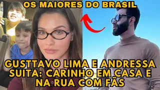 Gusttavo Lima e Andressa Suita: Carinho em família e com os fãs, tem como não gostar ?