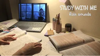 Study with me | Học cùng mình | Soft Rain, no music | Pomodoro 25/5 | Study night