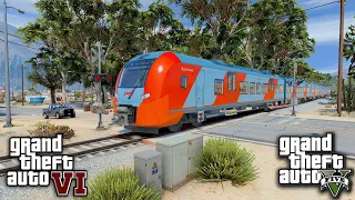 Из GTA 5 в GTA 6 моды #12: ЗАМЕНА ПОЕЗДА В GTA 5 / Siemens Desiro Rus "Lastochka" УСТАНОВКА И ОБЗОР!