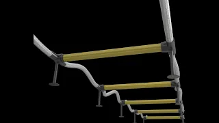 Emergency Escape Ladder with Standoffs / Fire Escape Ladder with Stand-off / Rope Ladder Stabilizers