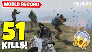 51 KILLS "WORLD RECORD" Solo vs Squads | Call of Duty Mobile Battle Royale