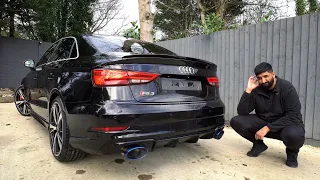 The AUDI RS3 gets a NEW EXHAUST! (Very Loud)