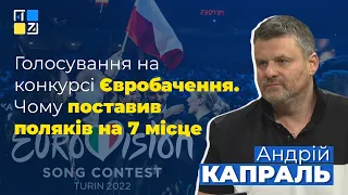 🔥 Андрій Капраль про те, як голосував на конкурсі Євробачення і чому поставив поляків на 7 місце