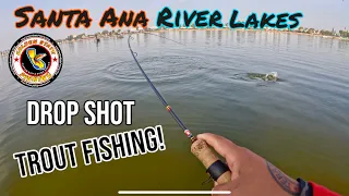 Santa Ana River lakes CA ultra light Drop shot for trout