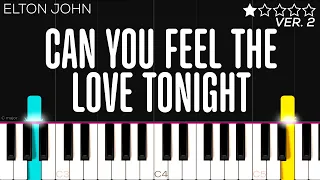 The Lion King - Can You Feel The Love Tonight | EASY Piano Tutorial