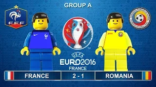 Euro 2016 - France vs Romania 2-1 Opening Match Lego Football Highlights ( France - Roumanie )