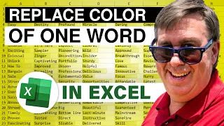 Excel - Find & Replace Color of A Certain Word: Episode 1714