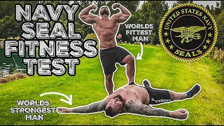 World’s Strongest Man Tries Navy Seal Fitness Test | Passes?!