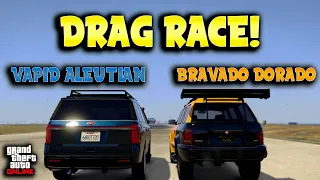 Vapid Aleutian VS Bravado Dorado Drag Race! | GTA Online