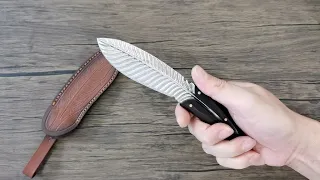 Damascus Steel Feather Pattern Knife Review 2023 - Does It Work?