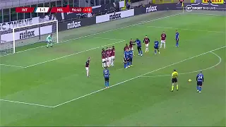 Inter vs Milan 2-1 Eriksen Goal Free Kick at Last Minute HD