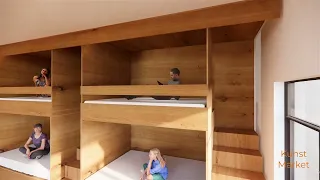 FURNITURE｜Canevaro - Eco-Friendly Double Bunk Bed with Stairs - DIY Build Plans