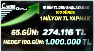 65. GÜN - 100 GÜNDE 15 BİN TL' DEN BAŞLAYIP MİLYONER OLMAK!!! - 100 GÜNDE PORTFÖYÜ 1 MİLYON YAPMAK!