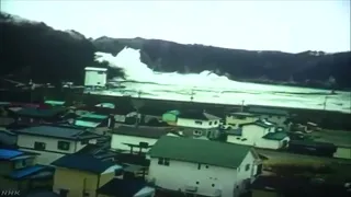 Tsunami Crashes Into Taro, Miyako City 3.11 [Extended/Zoomed Out] (Low Quality)