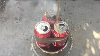 Melting Aluminum Cans with Molten Salt