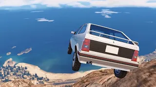 GTA 5 Driving off Mt Chiliad Crashes Compilation #75 (With Roof And Door Deformation)