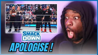 Intense Roman Reigns makes The Usos apologize to him | FRIDAY NIGHT SMACKDOWN