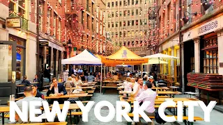 Walking Tour NYC 🗽| Wall Street | New York Stock Exchange | Charging Bull | Stone Street【4K】
