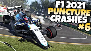 F1 2021 PUNCTURE CRASHES #6