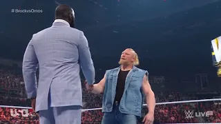 Brock Lesnar attacks Omos - WWE RAW March 13, 2023