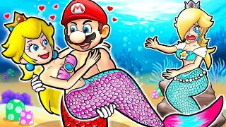 Peach Mermaid & Mario Love Story - Mario Fall In Love With Mermaid Peach -Super Mario Bros Animation
