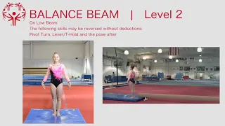 Special Olympics Women's Artistic Gymnastics Level 2 Balance Beam