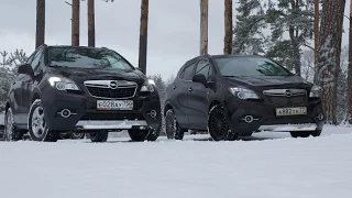 OPEL MOKKA in Snow (offroad test, 2 Mokkas)