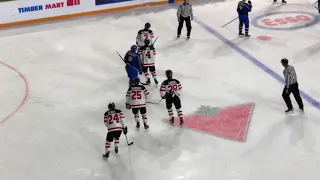 Jared McIsaac scores for Canada vs Sweden at World Junior Showcase in Kamloops. B.C.  August 3/2018